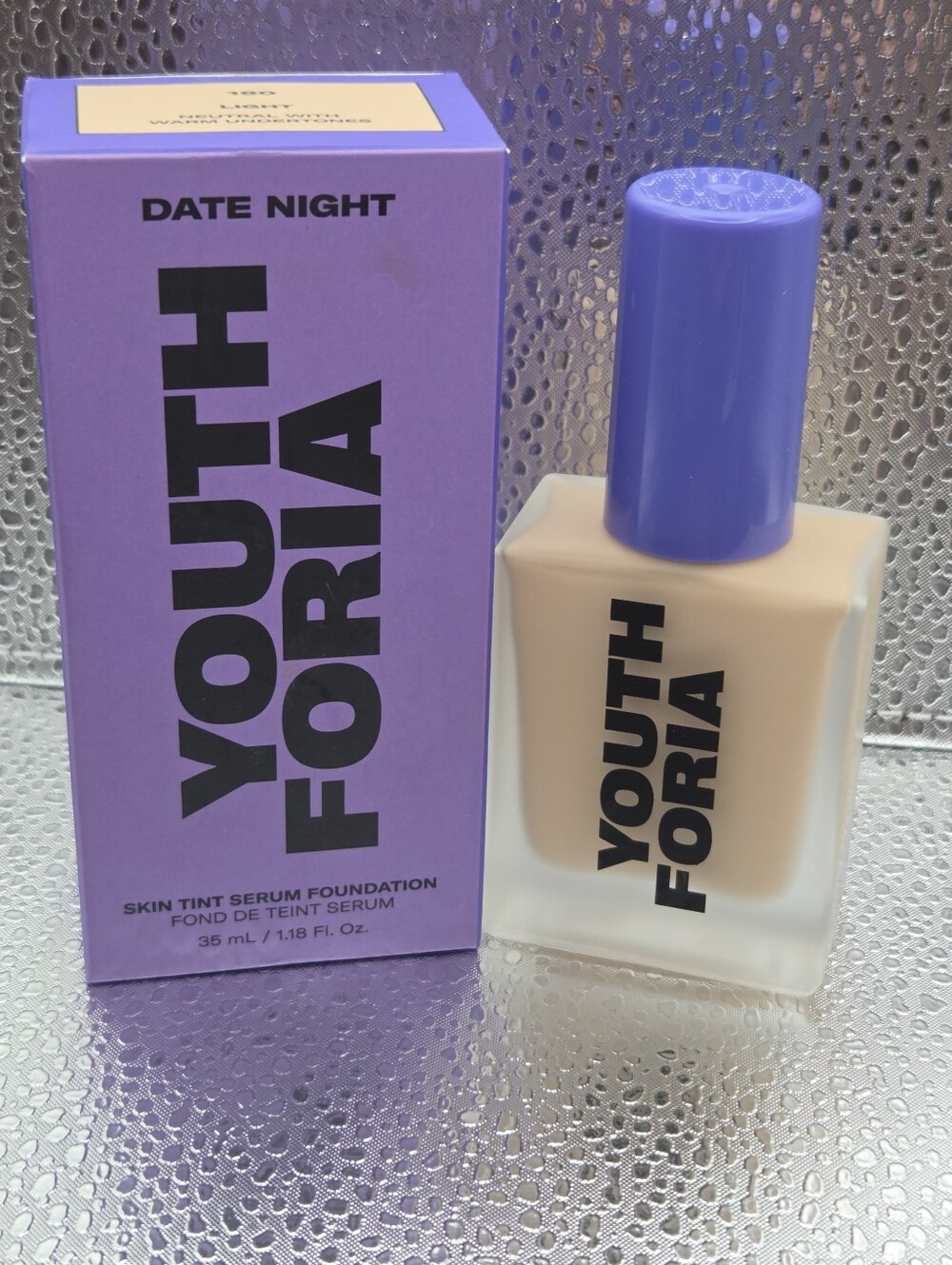 Youthforia Date Night Skin Tint Serum Foundation 180 Light 35 ml 1.18 fl oz NIB